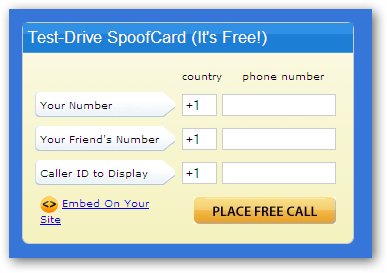 Fake Called ID Using SpoofCard