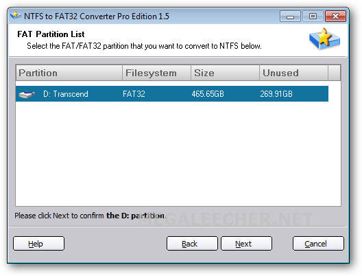 NTFS to FAT32 Converter Pro Edition