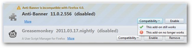 Firefox 4 Addon Compatibility Reporter