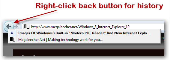 Firefox 4 Back Button History