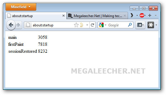 Firefox Load Time Benchmark