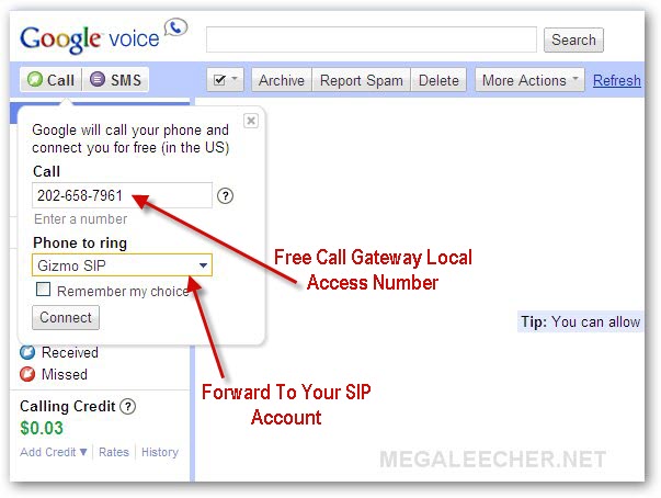 Free Worldwide Calls via Google Voice