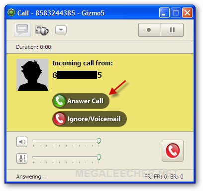 Gizmo Incoming Call From Google Voice