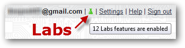 Activating Gmail labs