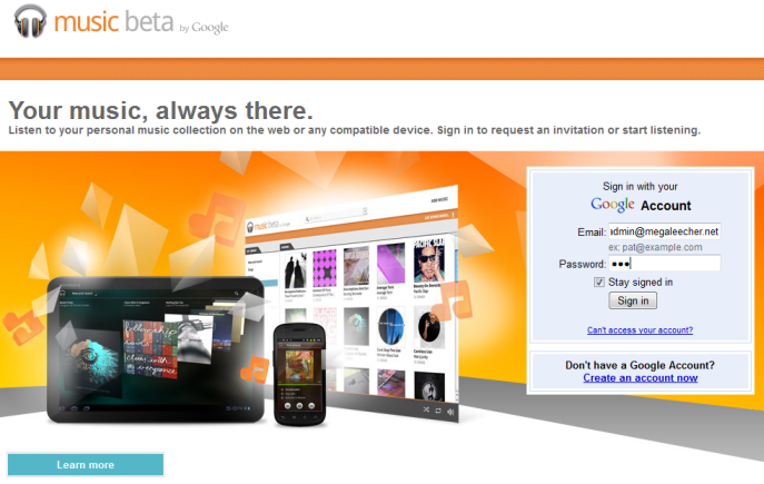 Google music beta invite