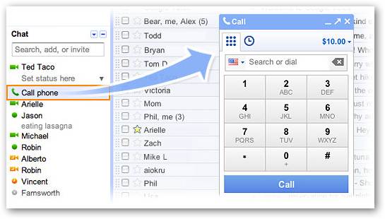 Gmail Phone Call Dialer