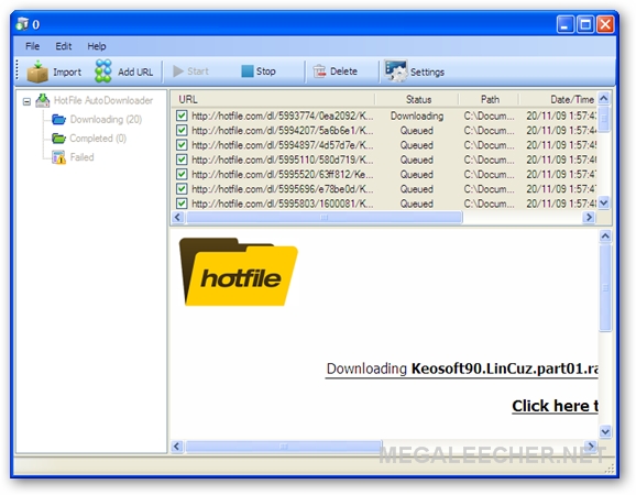Automated Hotfile Download Manager