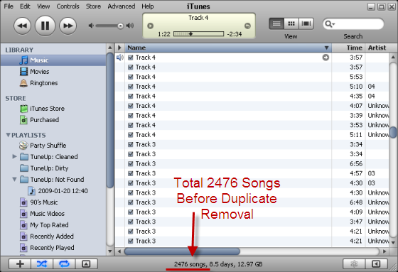 iTunes Library With Duplicates