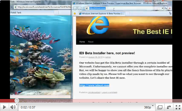 Internet Explorer 9 Public Beta Preview Video