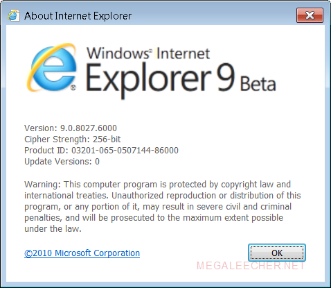  Internet Explorer 9 Leaked Beta Build 9.0.8027.6000