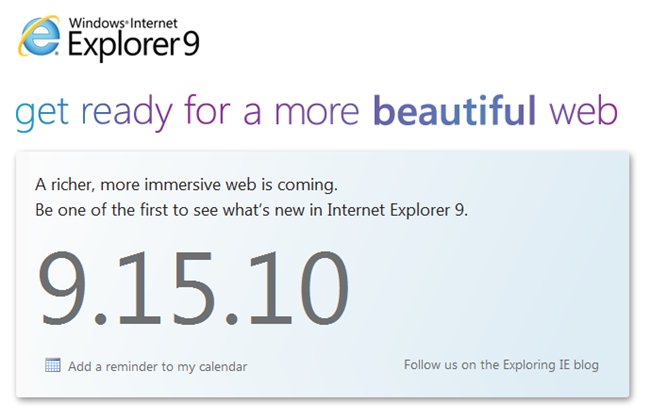 IE9 Beta Live Webcast