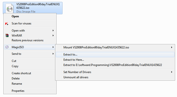 Mounting ISO files