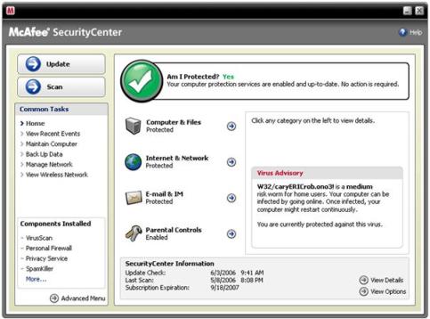 One Year Free Registration Key For McAfee VirusScan Plus