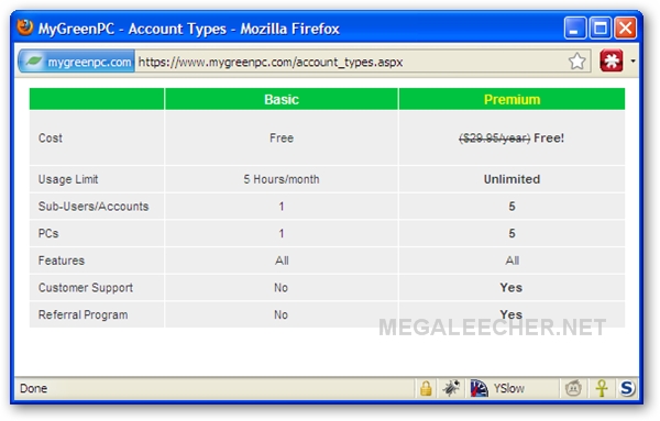 MyGreenPC Free Premium Account Offer