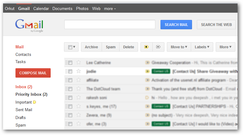 New Gmail Interface Theme