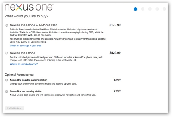 Nexus One USA Pricing