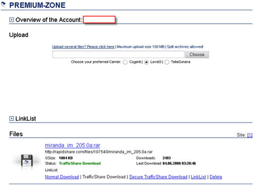 Rapidshare Premium