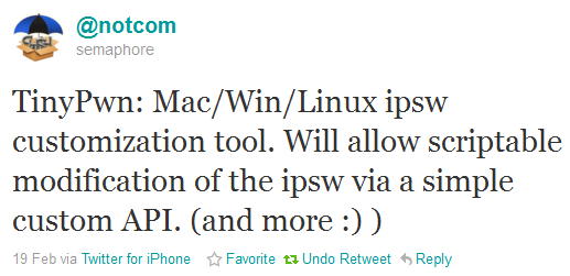 TinyPwn Custom IPSW Maker