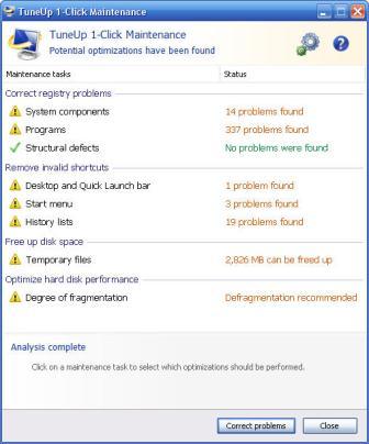 TuneUp 1-Click Maintenance