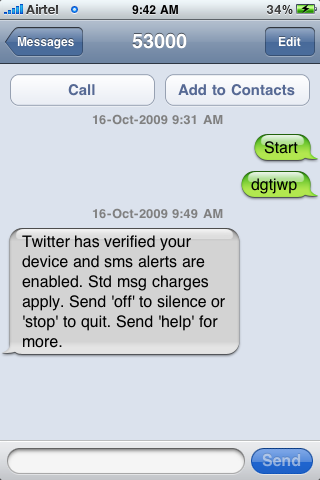 Twitter SMS