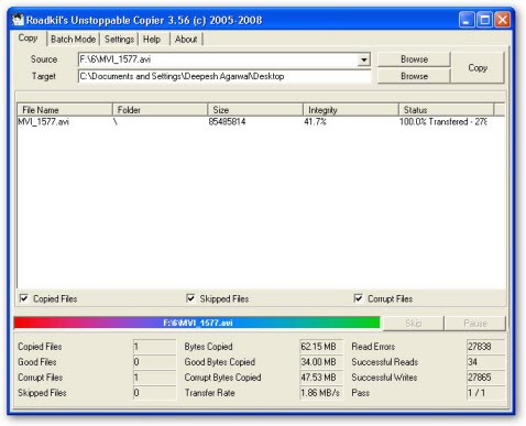 Recover Data Using Unstoppable Copier