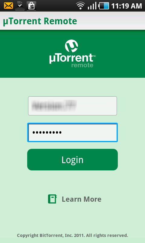 Web Torrent Login