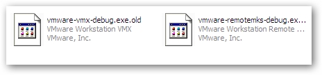 VMware Non Debug Files