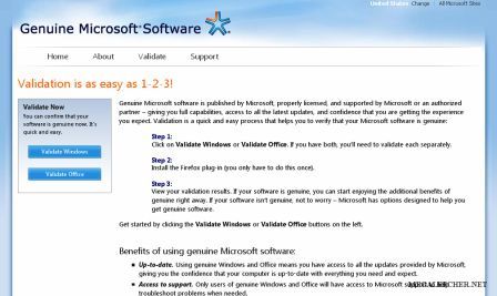 Windows Genuine Advantage Validation v1.9.9.1 Cracked For Windows 7, Vista and XP