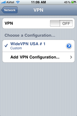 iPhone VPN Profile