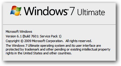 Microsoft Windows 7 Service Pack 1