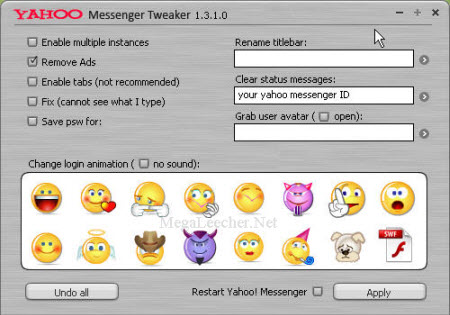 Yahoo Tweaker For Removing Messenger Ads