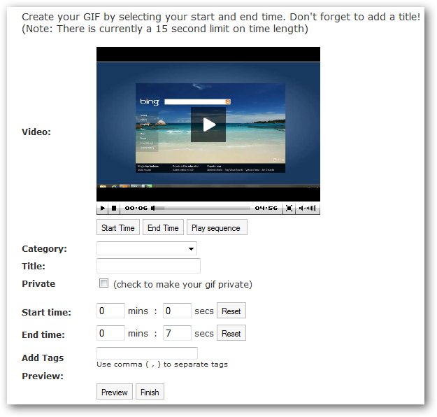 Want to extract and convert a part of Youtube video as animated GIF image ? 