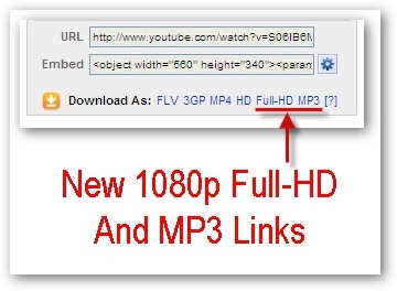 Updated MP3 and 1080p Full-HD Youtube Video Download Links