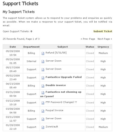 Zone.Net Support System