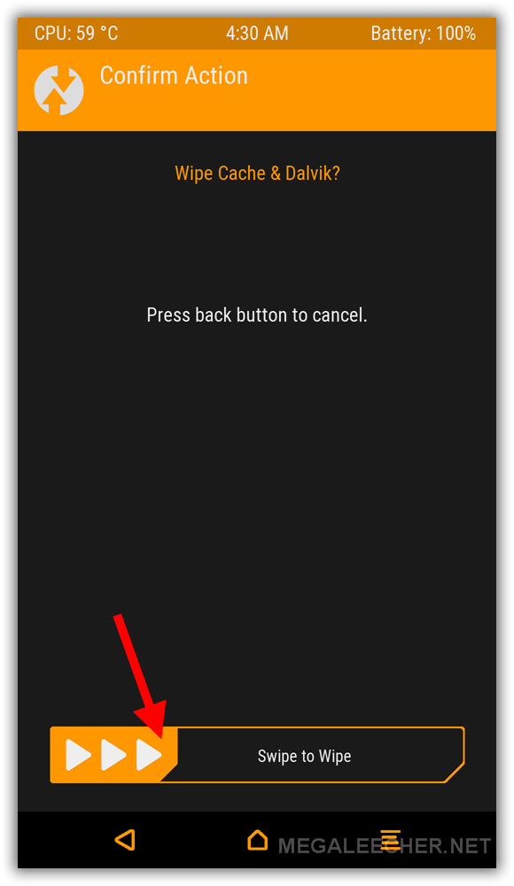 Confirm Wipe cache/dalvik