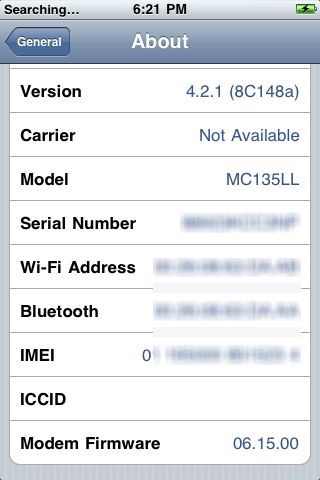 iPhone 6.15 baseband