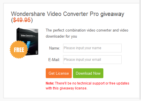 Keycode of the Wondershare Video Converter Pro