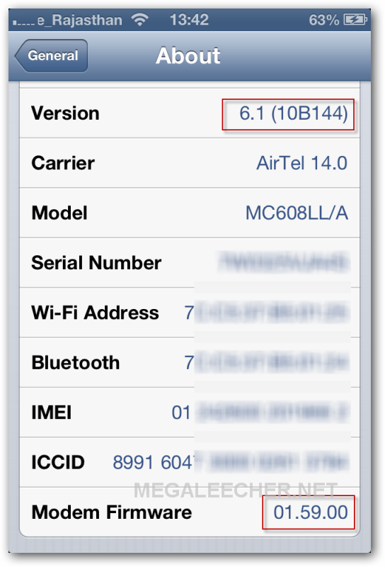 iOS 6.1 with baseband 1.59