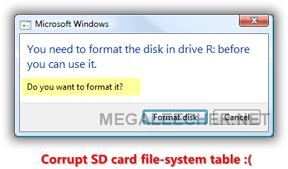 Corrupt SD Card