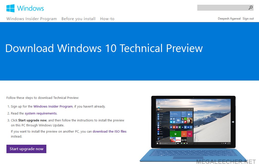 Microsoft Windows 10 Technical Preview