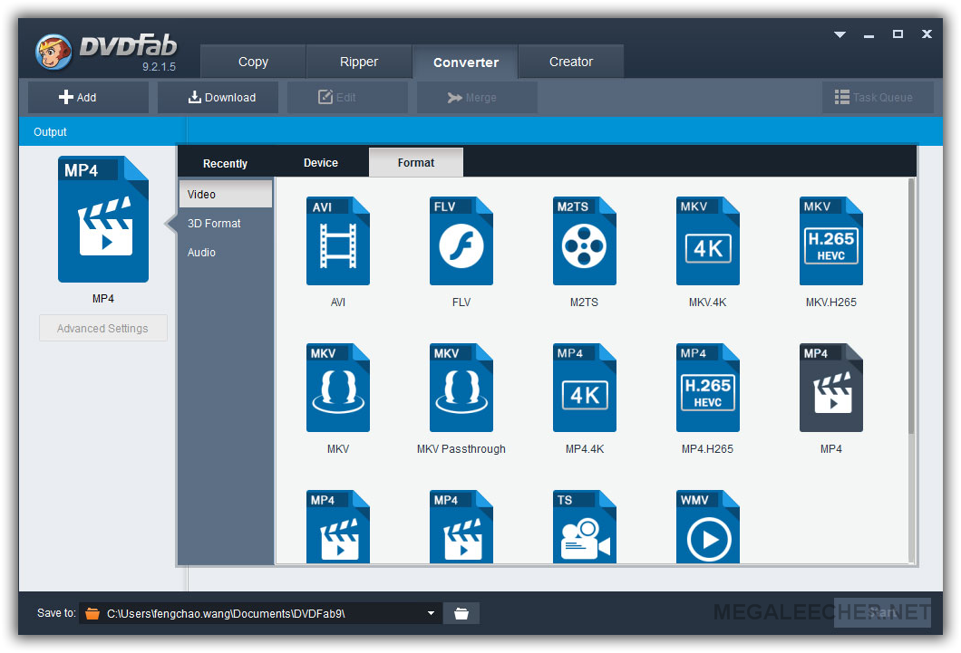 DVDFab Main Screen