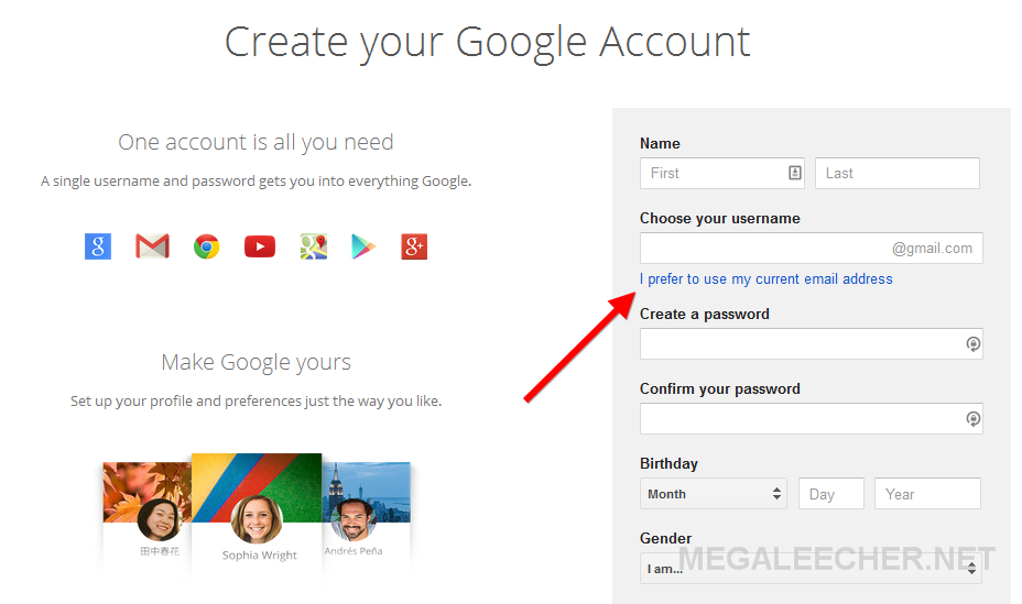 Google Account With Existing Email ID
