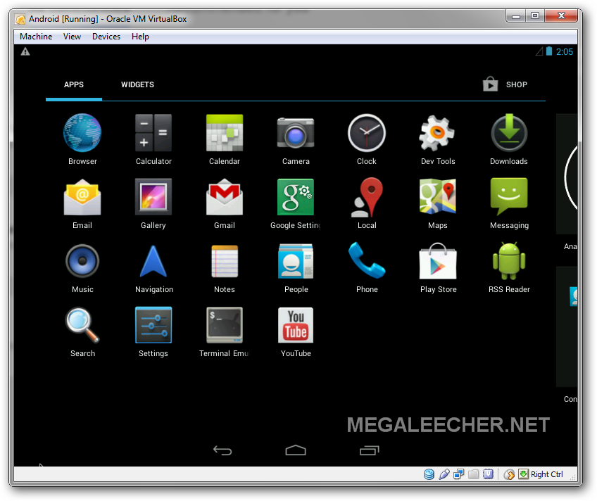 Google Android 4.3 inside virtualbox