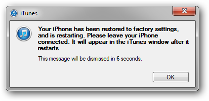 iTunes restore