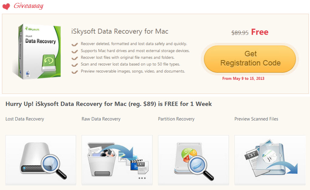 iSkysoft Data Recovery Software for Mac