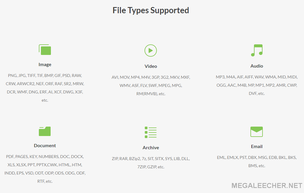 Supported file-types