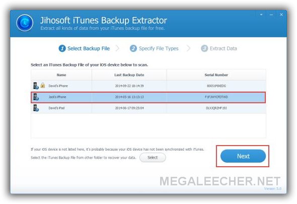 Jihosoft iTunes Backup Extractor Free