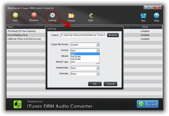 Telecharger Sur Win 7 Gratuit Noteburner Itunes DRM Audio Converter De 4Shared Noteburner_drm