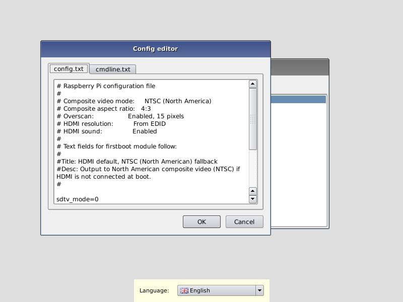 Raspi configuration editor