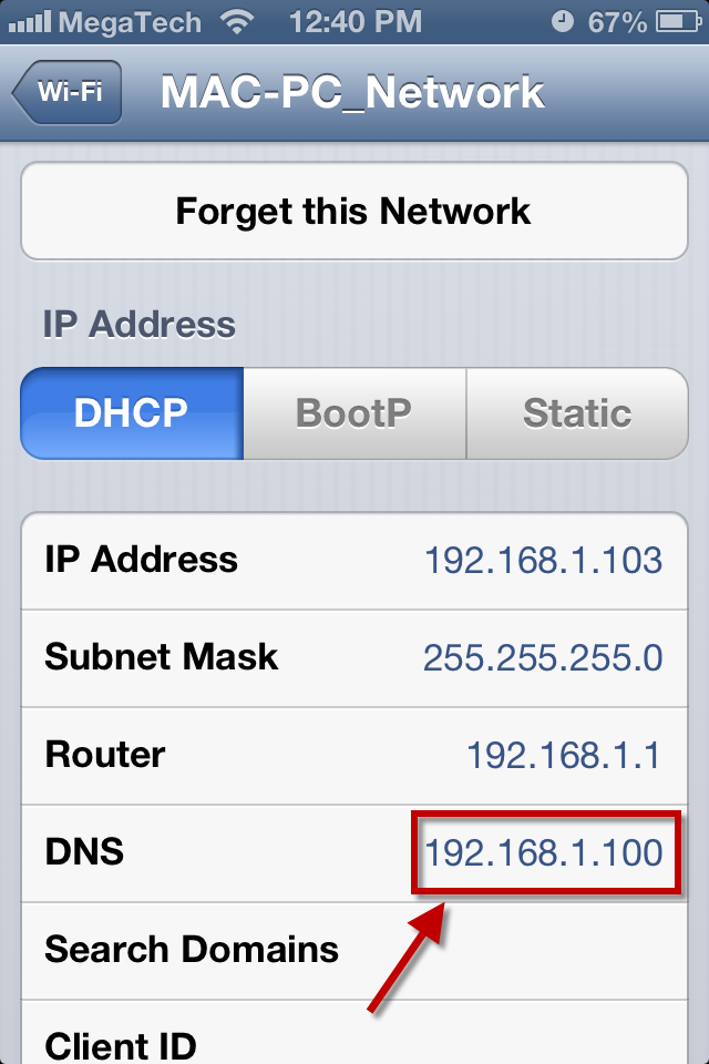 DNS config